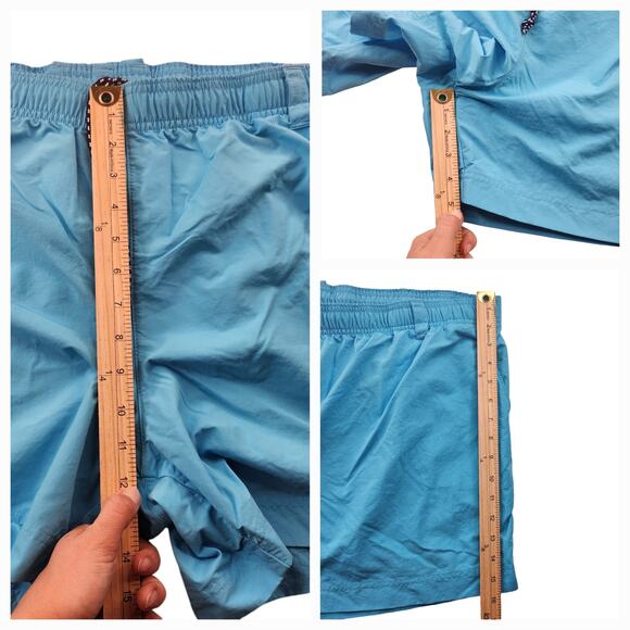 Columbia Swim Trunks Mens XXL 2XL Bright Blue Nylon PFG Lightweight Shorts - Picture 9 of 11